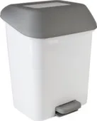 Контейнер для мусора с педалью Step, 15 л, белый, Spin&Clean