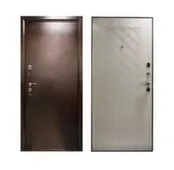 Дверь металлическая ТИТАН антик медь/МДФ беленый дуб Промет Левое 980